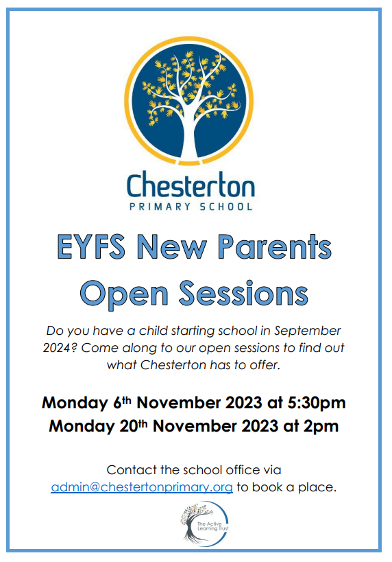 EYFS September 2024 Places Chesterton Primary School